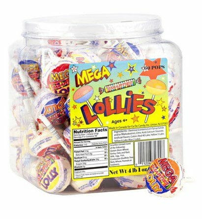 Mega Smarties Lollies Jar 60CT 4Lb