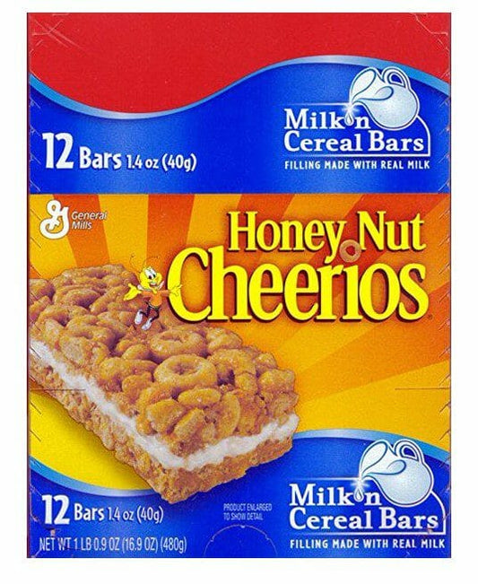 Cheerios Honey Nut Milk & Cereal Bar 1.6Oz 12CT