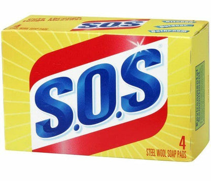 S.O.S. Steel Wool Soap Pads 4CT