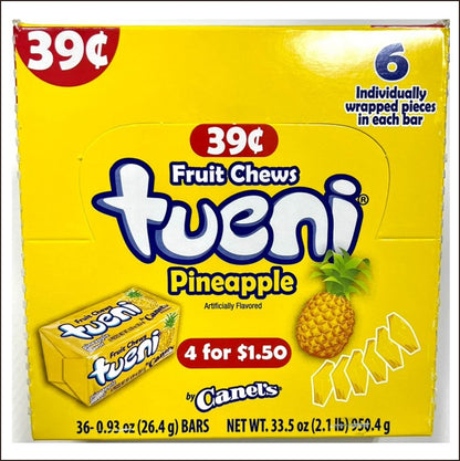 Tueni Fruit Chews 39¢ 0.93 Oz 36 CT