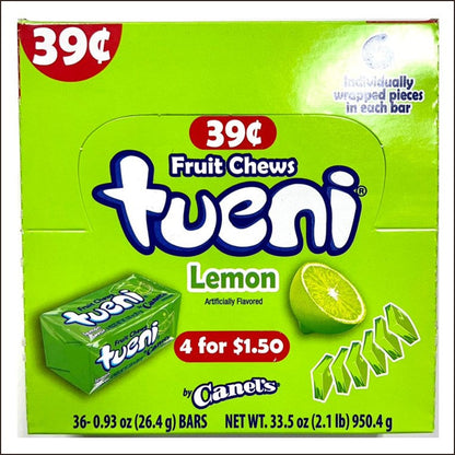 Tueni Fruit Chews 39¢ 0.93 Oz 36 CT