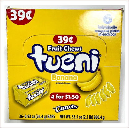 Tueni Fruit Chews 39¢ 0.93 Oz 36 CT