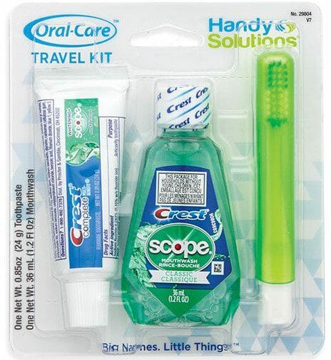 Handy Solutions Dental Travel Kit (Brush+Paste+Mouthwash) 1CT
