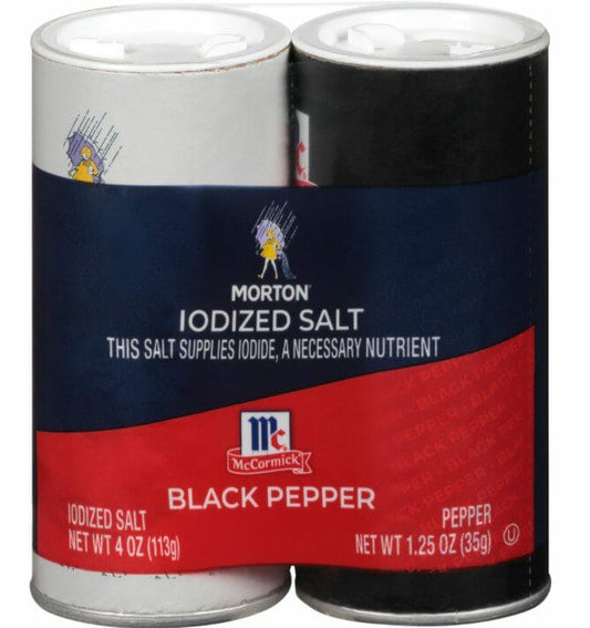 Morton Iodized Salt & Pepper 5.25 Oz