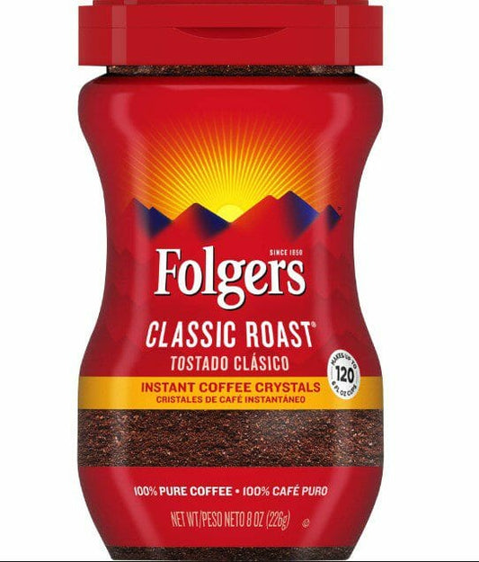 Folgers Classic Roast Instant Coffee 8 Oz