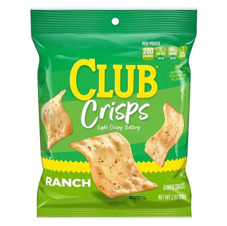 Club Crisps Ranch 2 Oz