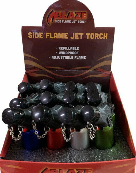 Blaze Side Flame Jet Lighter 12 CT