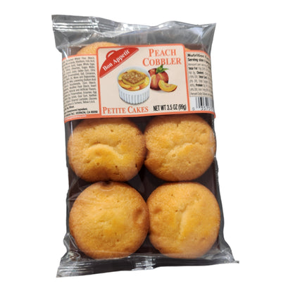 Bon Appetit Cake Peach Cobbler Petite Cake 3.5 Oz 6 Ct