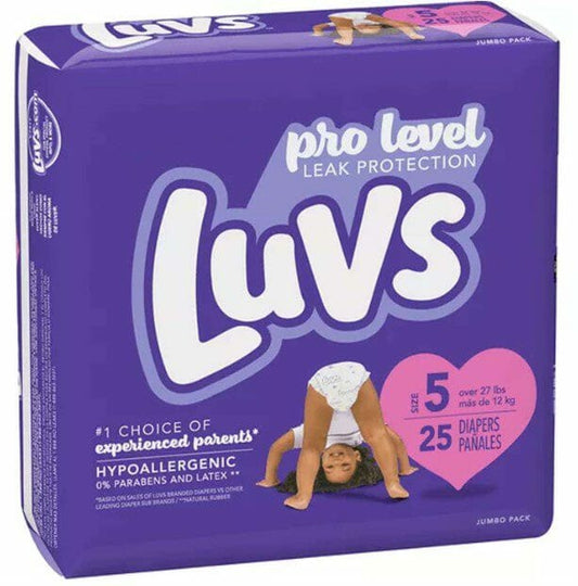 Luvs Diapers Jumbo Size 5 25CT