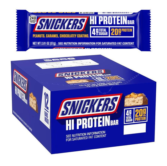 Snickers Hi Protein Bar 20 Gram Protein 2 OZ 12 CT