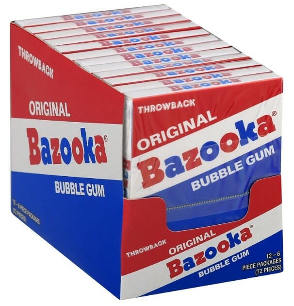 Bazooka Bubble Gum 12 CT