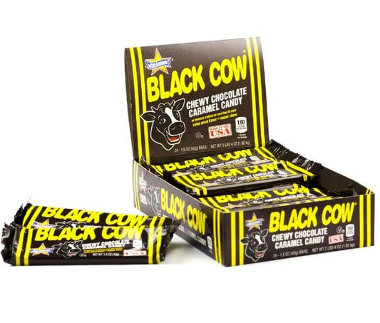 Atkinsons Black Cow Chewy Chocolate Caramel Candy 1.5 Oz 24 CT