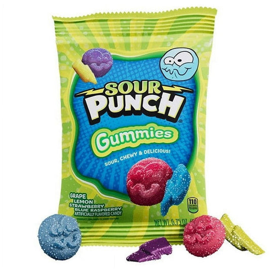 Sour Punch Gummies Sour Chewy & Delicious 6.75 Oz