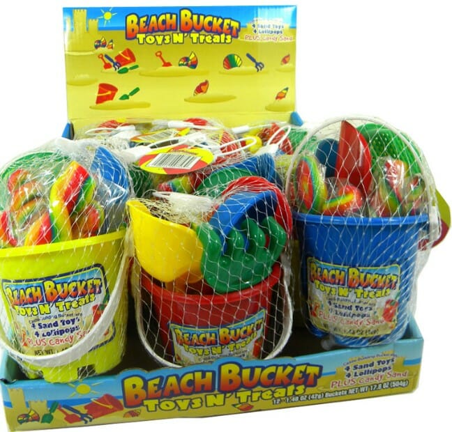 Beach Bucket Toys And Treats 1.48 Oz 12 CT