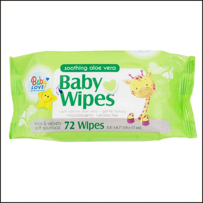 Baby Wipes Soothing Aloe Vera 72CT