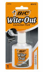 Bic Wipe Out White CorreCTion Fluid Quick Dry 0.78Oz 1CT