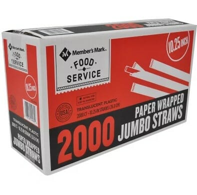 Food Service Jumbo Wrapped Straws 10.25" 2000CT