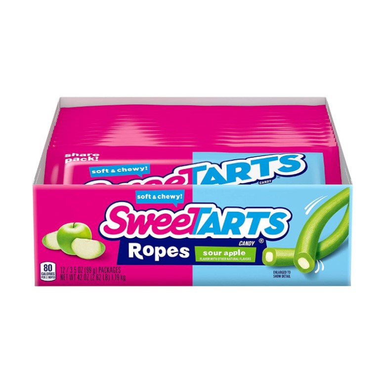 Sweetart Ropes Sour Apple 3.5Oz 12 Ct