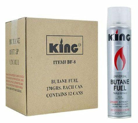 King Butane Fuel 6Oz 12CT **Sell In Box Of 12CT Only**
