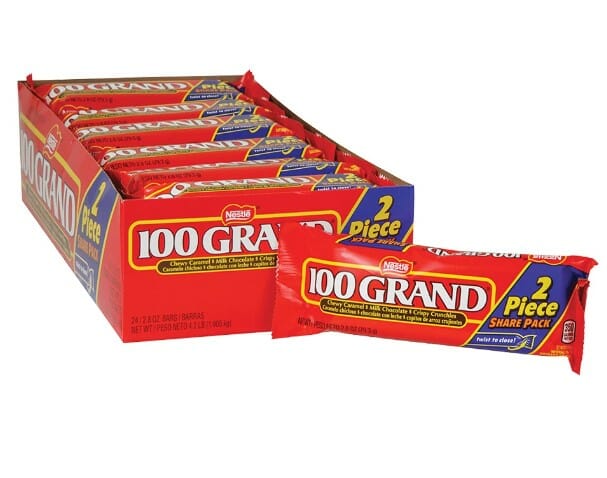 100 Grand 2 Piece Share Pack 2.25 Oz 24 CT