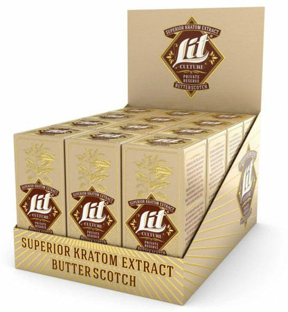 Lit Kratom Extract Butter Scotch 15ML 12CT