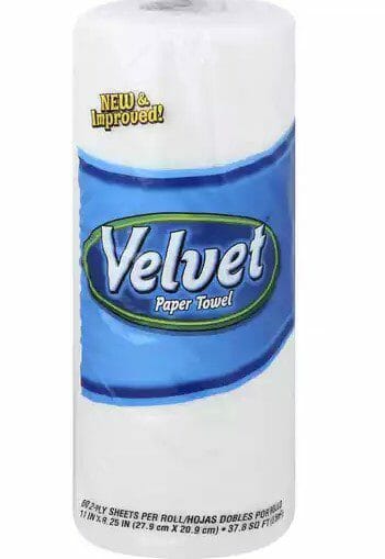 Velvet Paper Towel White 2 Ply 60 Sheets 1CT