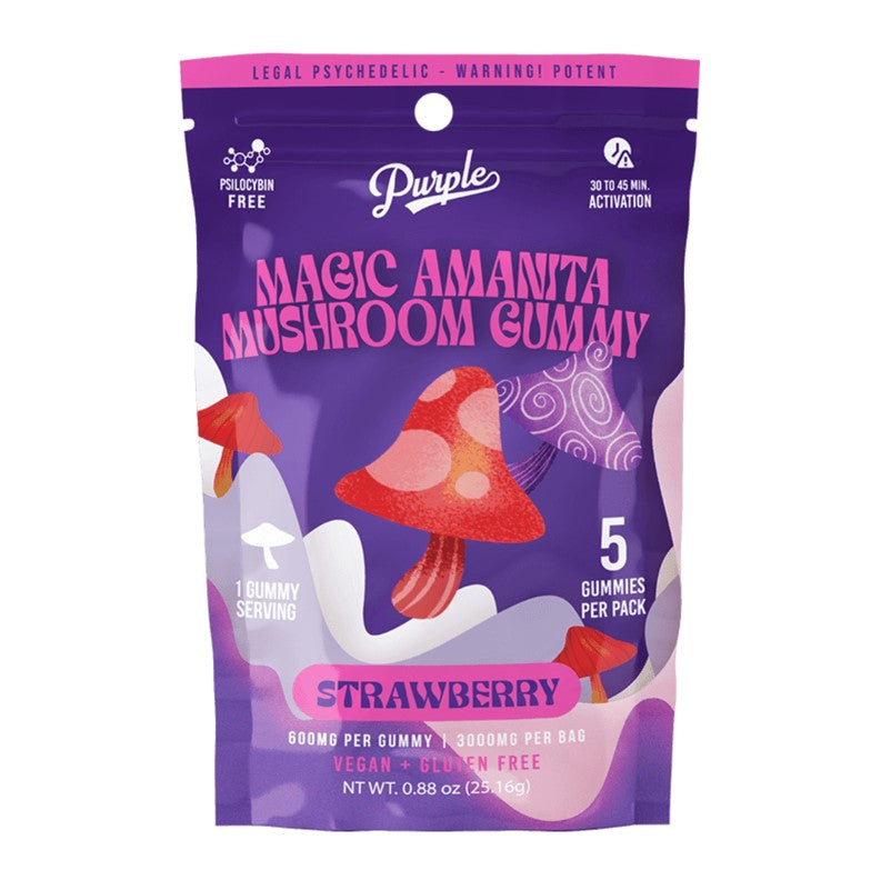 Purple Microdose Mushroom Gummies 3000MG 5Pk 10CT