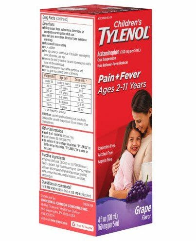 Tylenol Liquid Bottle