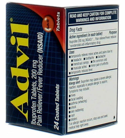 Advil Pills Caplets Bottle