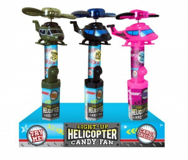 Light Up Helicopter Candy Fan 12CT