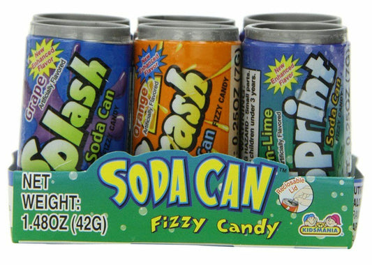 Soda Can Fizzy Candy 1.48 Oz 12CT