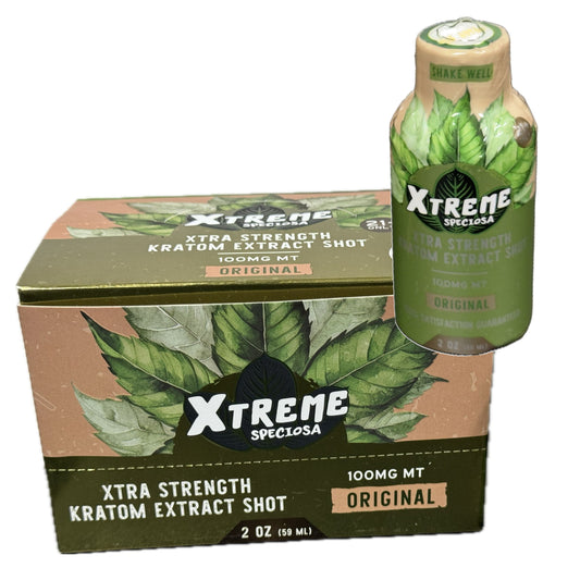 Xtreme Speciosa Kratom Shot Extra Strength 100MG Mt 2Oz 12CT