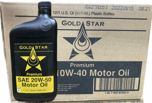 Gold Star Motor Oil 1Qt 12CT