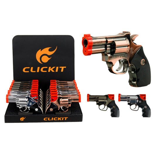 Click It Torch Lighter Gun / Revolver GH 5918 16Ct