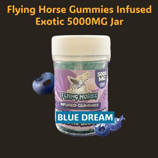 Flying Horse Gummies Infused Exotic 5000MG Jar