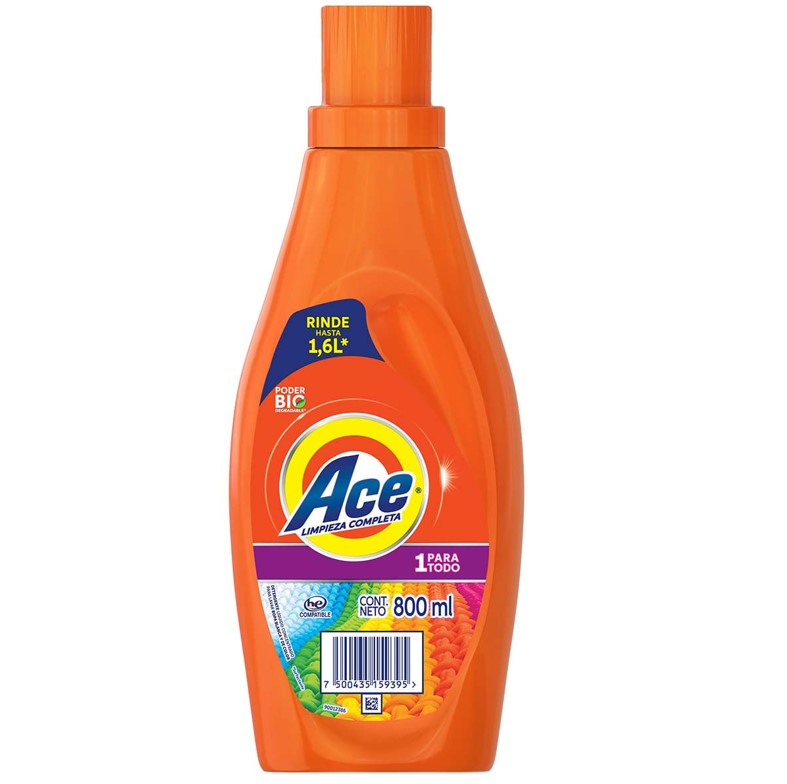 Ace Liquid Detergent Regular 800 ML 1 CT