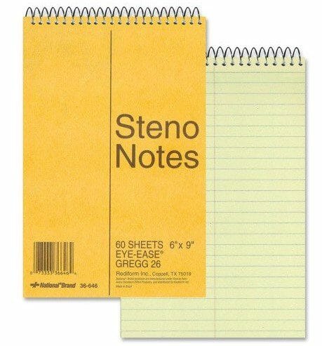 Steno Notebook 60 Sheets 6X9"