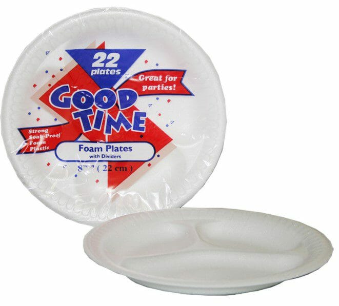 Good Time Foam Plates With Deviders 8 Inch 22 CT