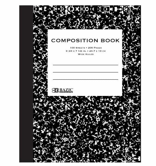 Bazic Composition Book 9.75 X 7.5 Inch 100 Sheets 1CT