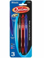 Optima Oil Gel Pen (Blue, Red ,Black) 3Pk 1 CT