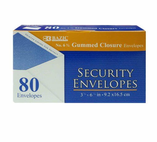 Bazic Envelopes Security #6-3/4" 5048 80CT