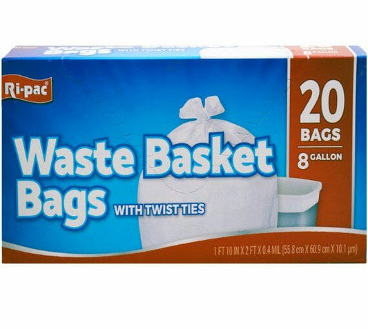 Ripac Waste Basket Bags 8 Gallon 20 CT