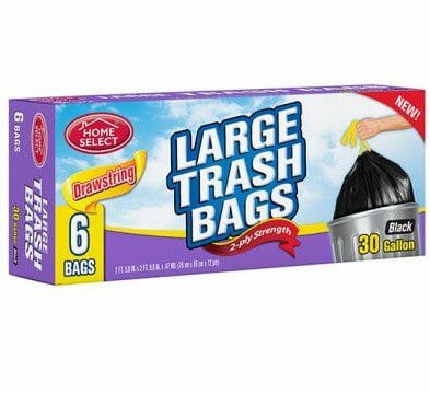 Home SeleCT Trash Bag 30 Gallon 6CT