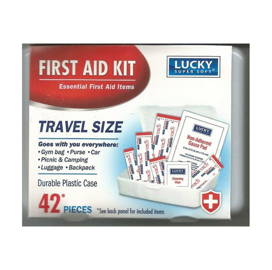 Lucky First Aid Kit Travel Size 42 Pieces 1 CT