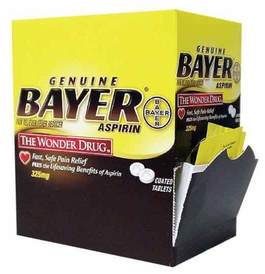 BAYER ASPIRIN SINGLE DOSE BOX 2PK 50CT