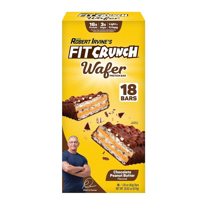 Fit Crunch High Protein Wafer Chocolate Peanut Butter 18CT