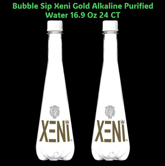 Bubble Sip Xeni Gold Alkaline Purified Water 16.9 Oz 24 CT