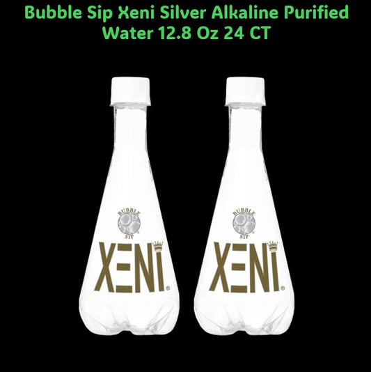 Bubble Sip Xeni Silver Alkaline Purified Water 12.8 Oz 24 CT