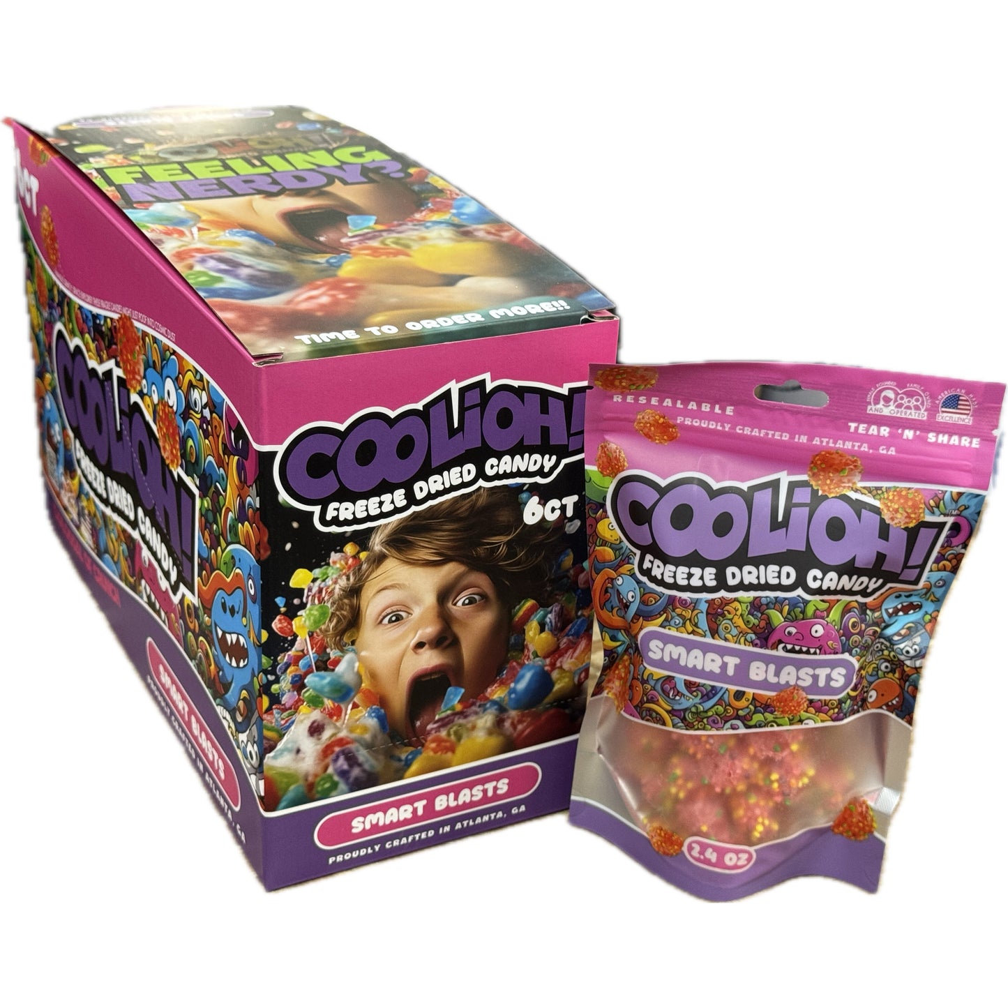 Coolioh! Freeze Dried Candy 2.4 Oz 6 Ct