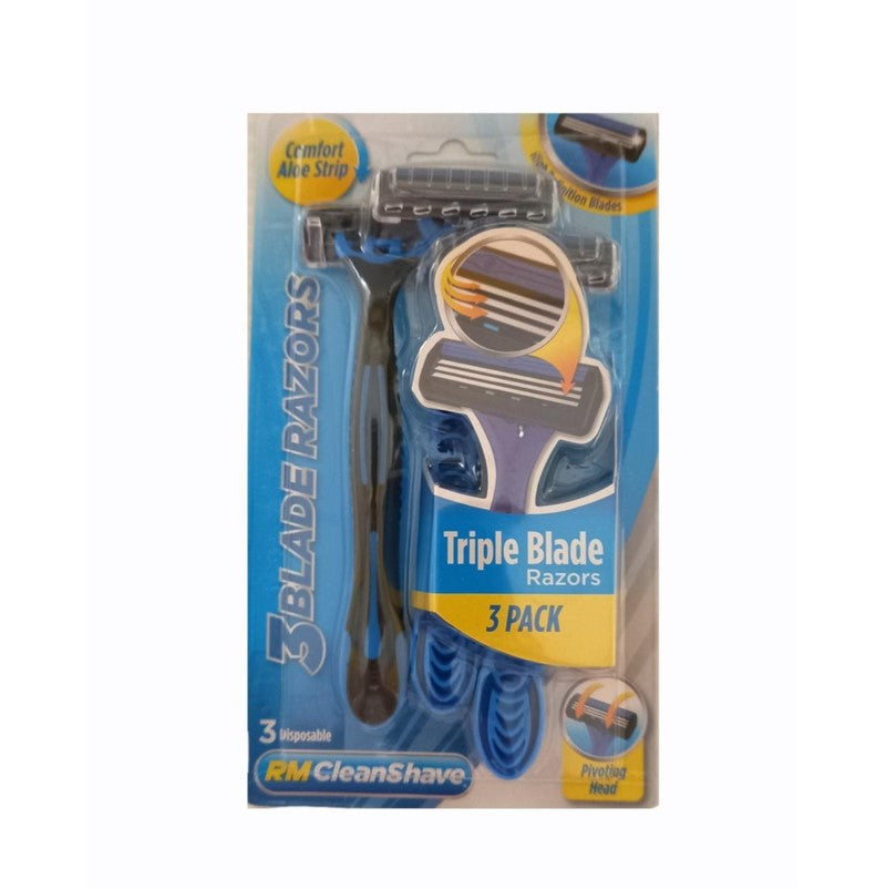 Rm Clean Shave Triple Blade Razor For Men 3Pk 1CT